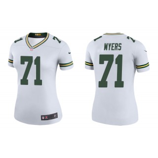 Women's Green Bay Packers Josh Myers White Color Rush Legend Jersey