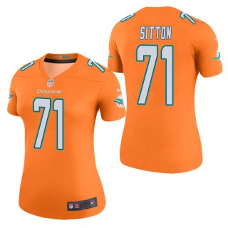 Women's Miami Dolphins Josh Sitton Orange Color Rush Legend Jersey