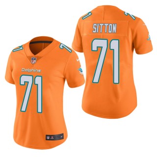 Women's Miami Dolphins Josh Sitton Orange Color Rush Limited Jersey