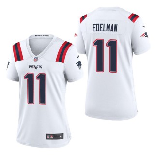 Women's New England Patriots Julian Edelman White Game Jersey