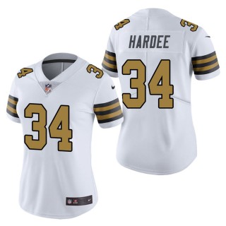 Women's New Orleans Saints Justin Hardee White Color Rush Limited Jersey