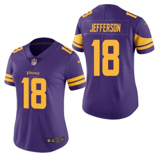 Women's Minnesota Vikings Justin Jefferson Purple Color Rush Limited Jersey