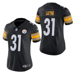Women's Pittsburgh Steelers Justin Layne Black Vapor Untouchable Limited Jersey