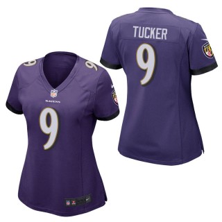 Women's Baltimore Ravens Justin Tucker Purple Game Jersey