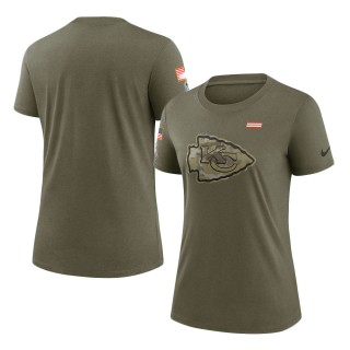 2021 Salute To Service Women's Chiefs Olive T-Shirt
