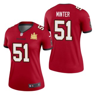 Women's Tampa Bay Buccaneers Kevin Minter Red Super Bowl LV Champions Jersey