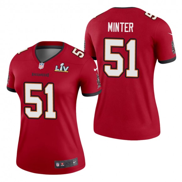 Women's Tampa Bay Buccaneers Kevin Minter Red Super Bowl LV Jersey