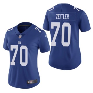 Women's New York Giants Kevin Zeitler Royal Vapor Untouchable Limited Jersey