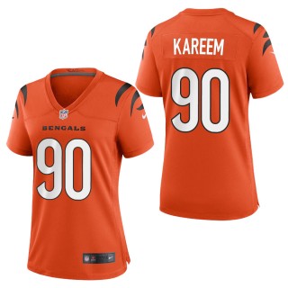 Women's Cincinnati Bengals Khalid Kareem Orange 2021 Game Jersey