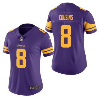 Women's Minnesota Vikings Kirk Cousins Purple Color Rush Limited Jersey