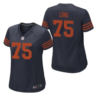 Women's Chicago Bears Kyle Long Navy Throwback Game Jersey
