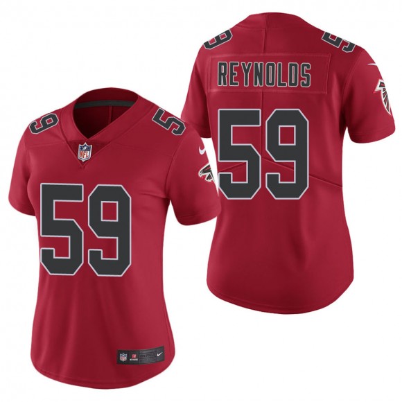 Women's Atlanta Falcons LaRoy Reynolds Red Color Rush Limited Jersey