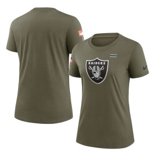 2021 Salute To Service Women's Raiders Olive T-Shirt