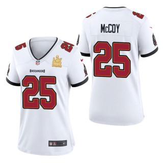 Women's Tampa Bay Buccaneers LeSean McCoy White Super Bowl LV Champions Jersey