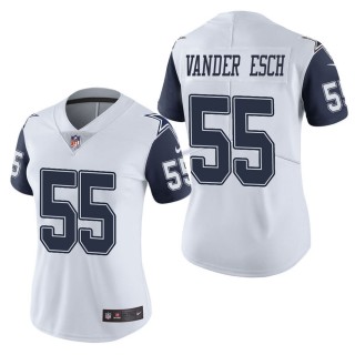 Women's Dallas Cowboys Leighton Vander Esch White Color Rush Limited Jersey