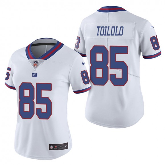 Women's New York Giants Levine Toilolo White Color Rush Limited Jersey