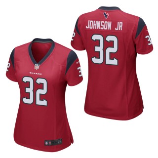 Women's Houston Texans Lonnie Johnson Jr. Red Game Jersey