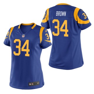 Women's Los Angeles Rams Malcolm Brown Royal Game Jersey