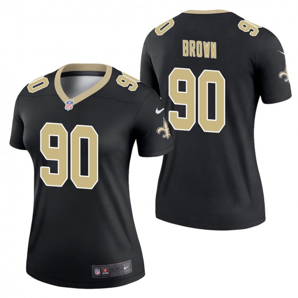 Women's New Orleans Saints Malcom Brown Black Legend Jersey