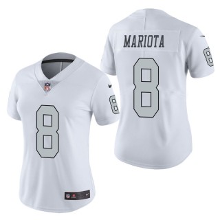Women's Las Vegas Raiders Marcus Mariota White Color Rush Limited Jersey