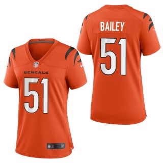 Women's Cincinnati Bengals Markus Bailey Orange 2021 Game Jersey
