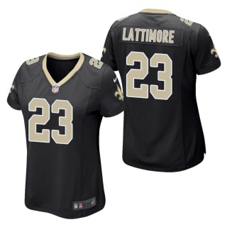 Women's New Orleans Saints Marshon Lattimore Black Game Jersey