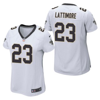 Women's New Orleans Saints Marshon Lattimore White Game Jersey