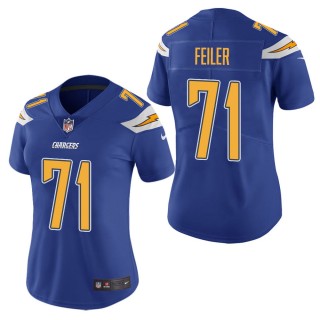 Women's Los Angeles Chargers Matt Feiler Royal Color Rush Limited Jersey