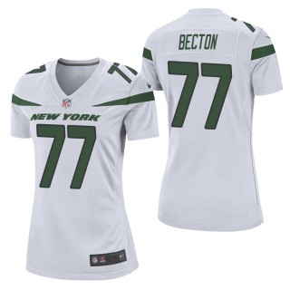 Women's New York Jets Mekhi Becton White Game Jersey