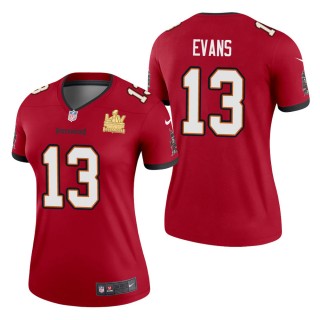 Women's Tampa Bay Buccaneers Mike Evans Red Super Bowl LV Champions Jersey