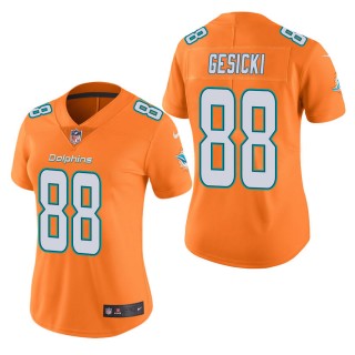 Women's Miami Dolphins Mike Gesicki Orange Color Rush Limited Jersey