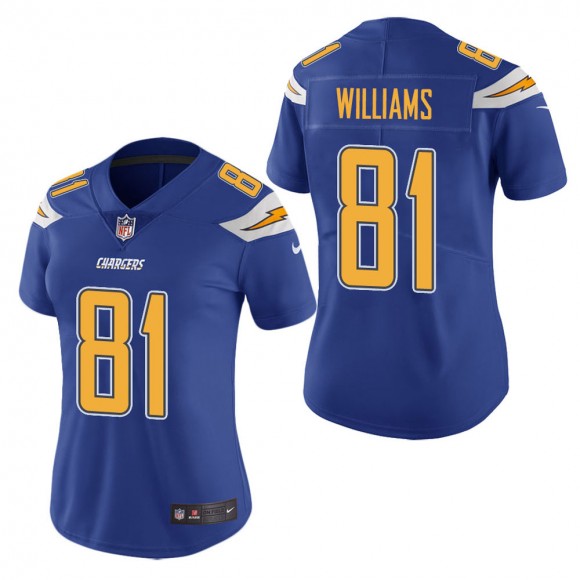 Women's Los Angeles Chargers Mike Williams Royal Color Rush Limited Jersey