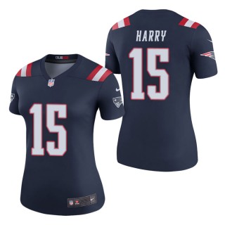 Women's New England Patriots N'Keal Harry Navy Color Rush Legend Jersey