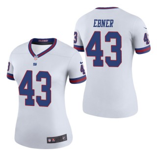 Women's New York Giants Nate Ebner White Color Rush Legend Jersey