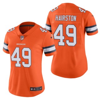 Women's Denver Broncos Nate Hairston Orange Color Rush Limited Jersey