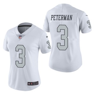 Women's Las Vegas Raiders Nathan Peterman White Color Rush Limited Jersey