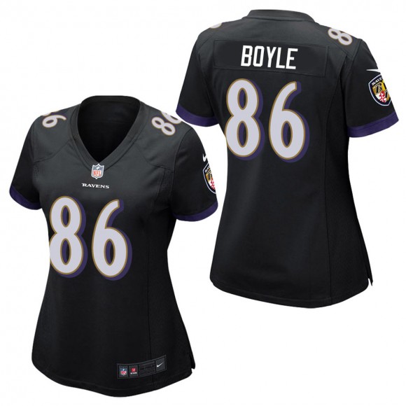 Women's Baltimore Ravens Nick Boyle Black Game Jersey