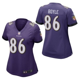 Women's Baltimore Ravens Nick Boyle Purple Game Jersey
