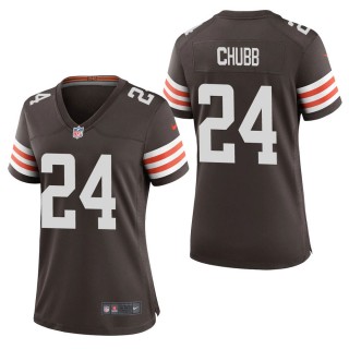 Women's Cleveland Browns Nick Chubb Brown Game Jersey