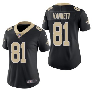 Women's New Orleans Saints Nick Vannett Black Vapor Limited Jersey