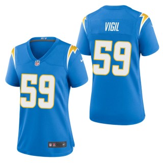 Women's Los Angeles Chargers Nick Vigil Powder Blue Game Jersey