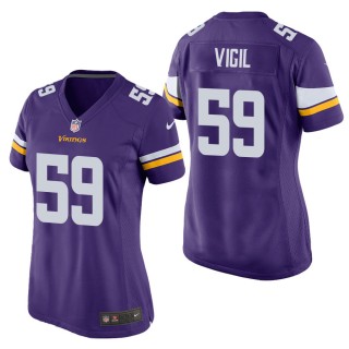 Women's Minnesota Vikings Nick Vigil Purple Game Jersey
