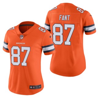 Women's Denver Broncos Noah Fant Orange Color Rush Limited Jersey