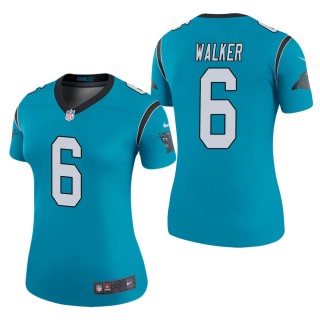 Women's Carolina Panthers P.J. Walker Blue Color Rush Legend Jersey