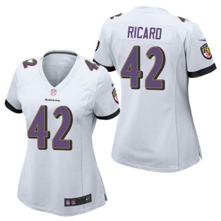 Women's Baltimore Ravens Patrick Ricard White Game Jersey