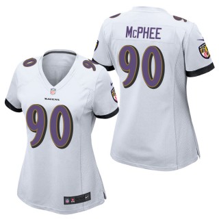 Women's Baltimore Ravens Pernell McPhee White Game Jersey