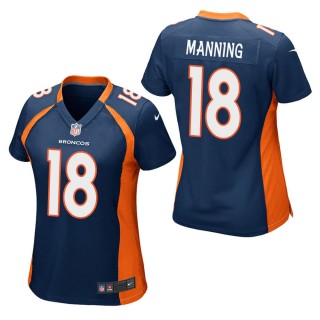 Women's Denver Broncos Peyton Manning Navy Game Jersey