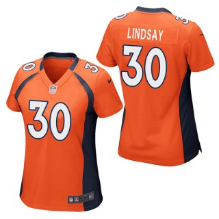 Women's Denver Broncos Phillip Lindsay Orange Game Jersey