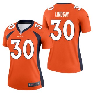 Women's Denver Broncos Phillip Lindsay Orange Legend Jersey