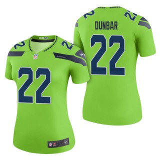 Women's Seattle Seahawks Quinton Dunbar Green Color Rush Legend Jersey